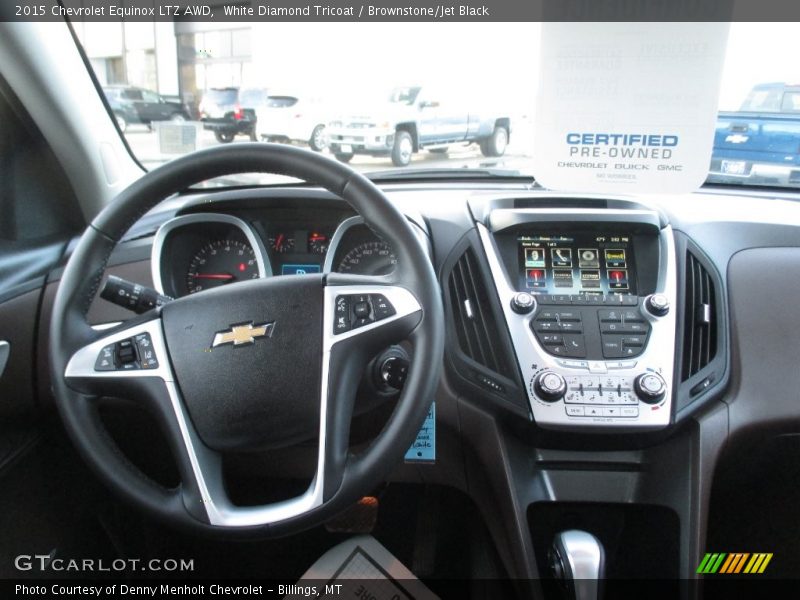 White Diamond Tricoat / Brownstone/Jet Black 2015 Chevrolet Equinox LTZ AWD