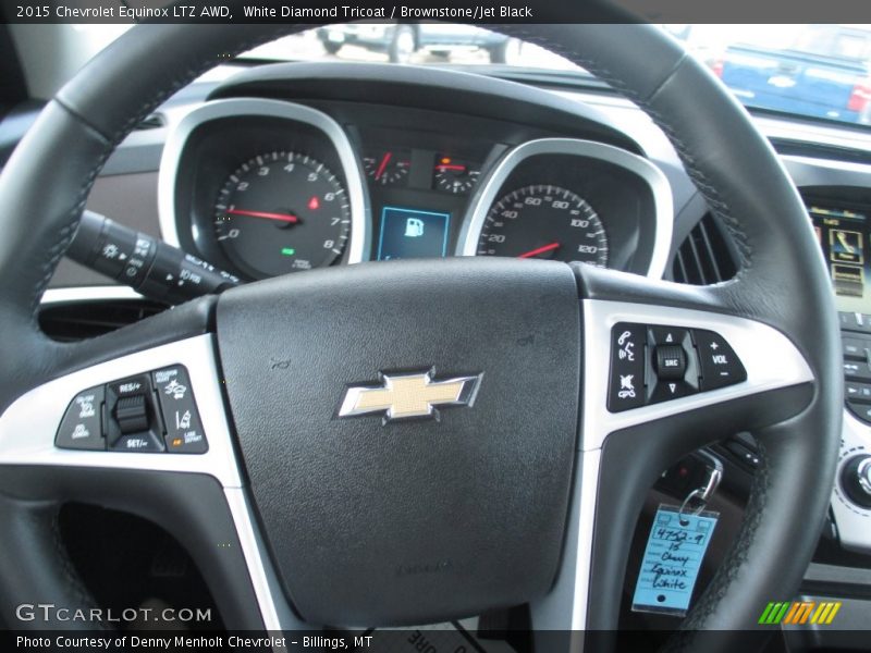 White Diamond Tricoat / Brownstone/Jet Black 2015 Chevrolet Equinox LTZ AWD