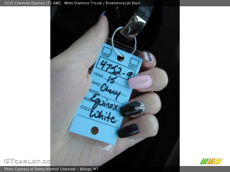 White Diamond Tricoat / Brownstone/Jet Black 2015 Chevrolet Equinox LTZ AWD