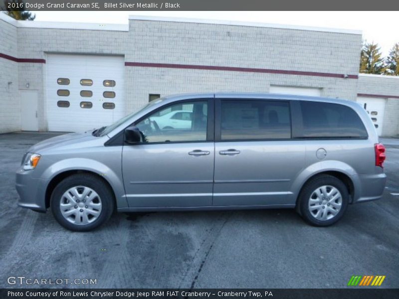 Billet Silver Metallic / Black 2016 Dodge Grand Caravan SE