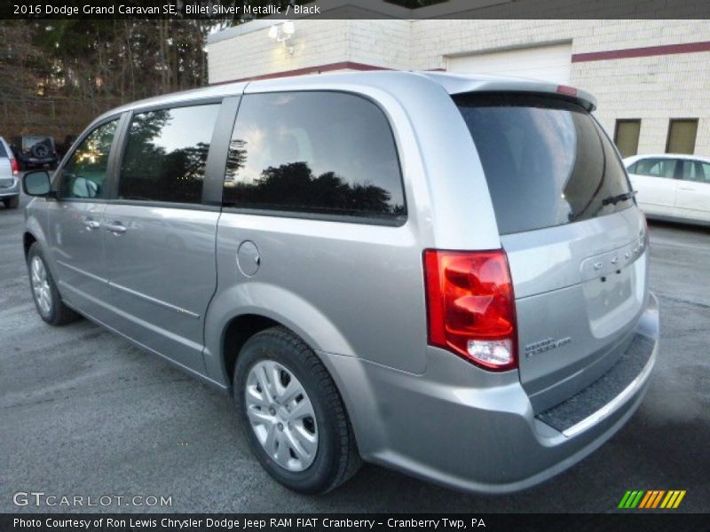 Billet Silver Metallic / Black 2016 Dodge Grand Caravan SE