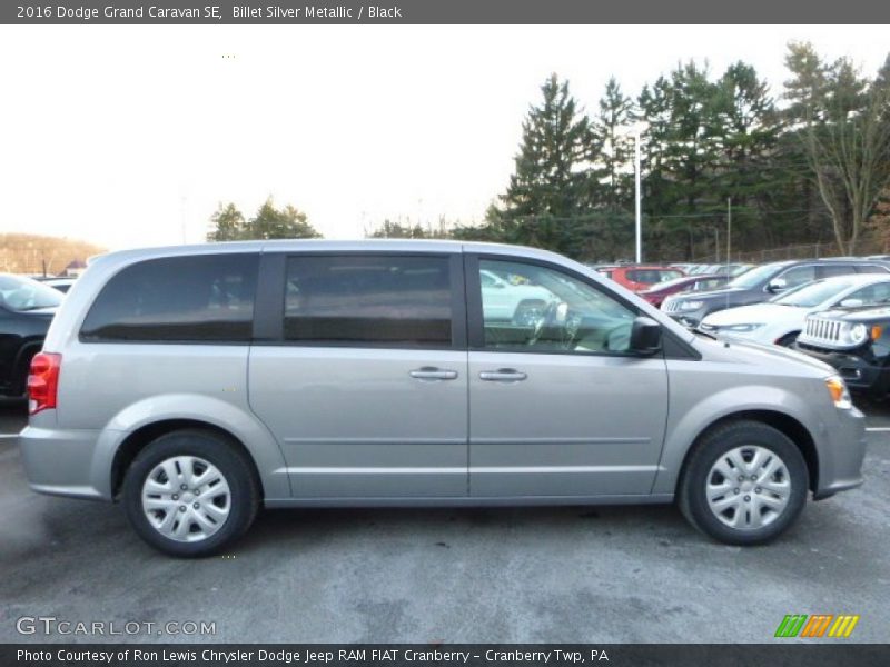 Billet Silver Metallic / Black 2016 Dodge Grand Caravan SE