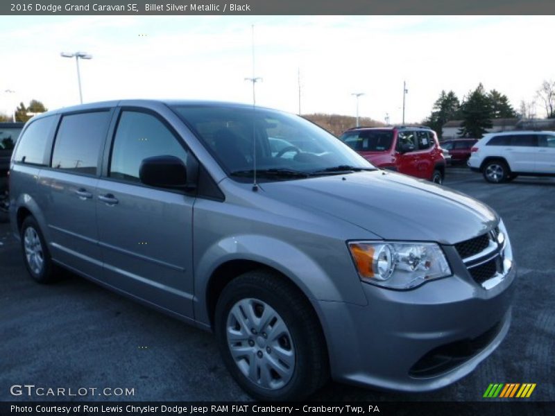 Billet Silver Metallic / Black 2016 Dodge Grand Caravan SE