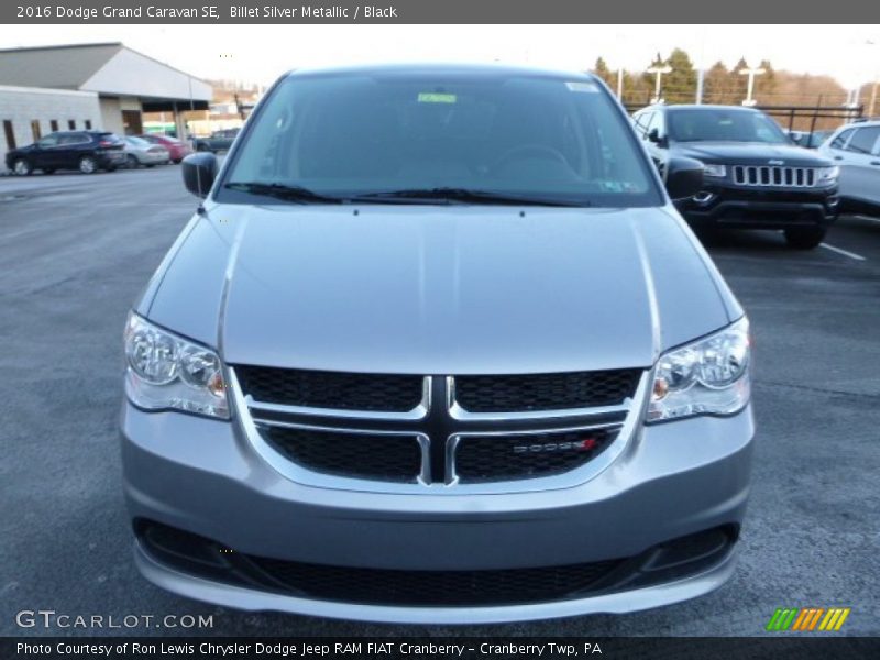 Billet Silver Metallic / Black 2016 Dodge Grand Caravan SE