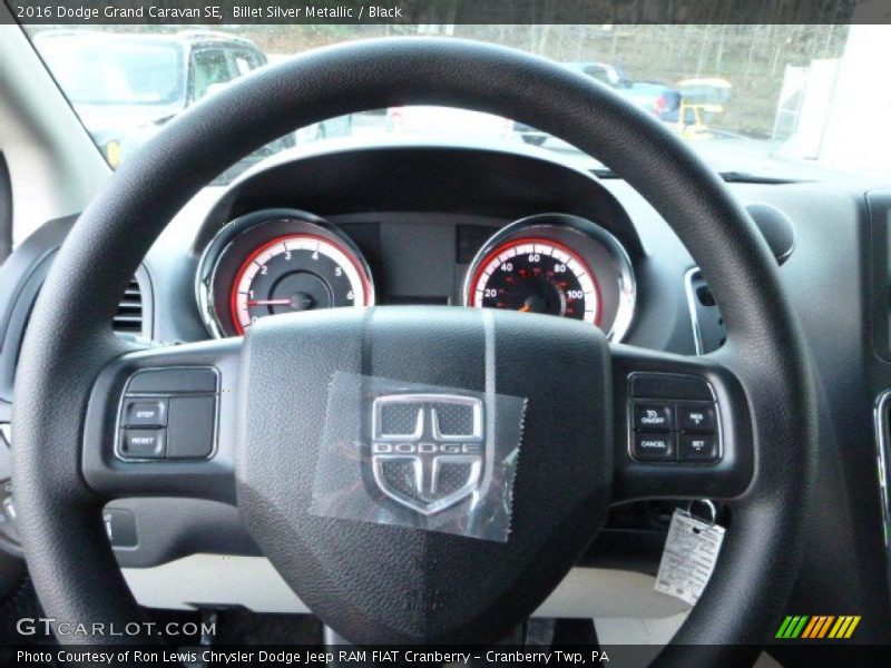 Billet Silver Metallic / Black 2016 Dodge Grand Caravan SE