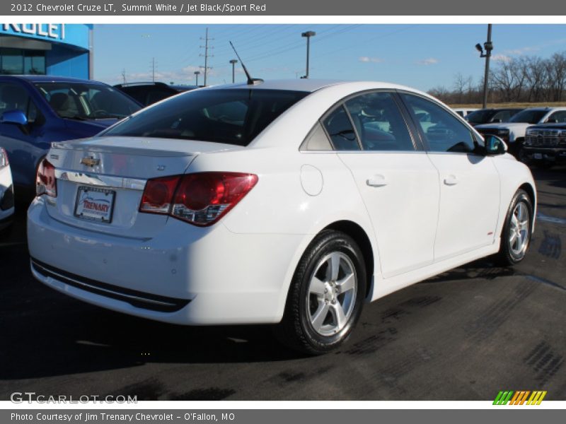 Summit White / Jet Black/Sport Red 2012 Chevrolet Cruze LT