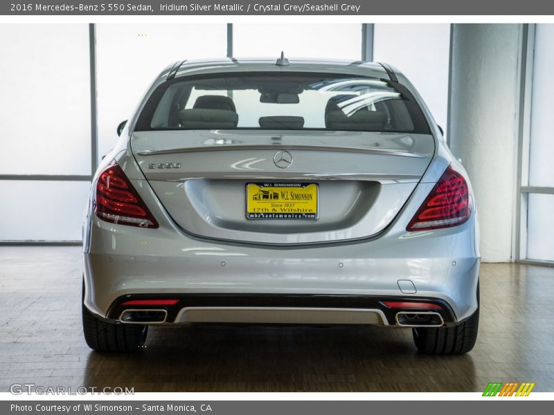 Iridium Silver Metallic / Crystal Grey/Seashell Grey 2016 Mercedes-Benz S 550 Sedan