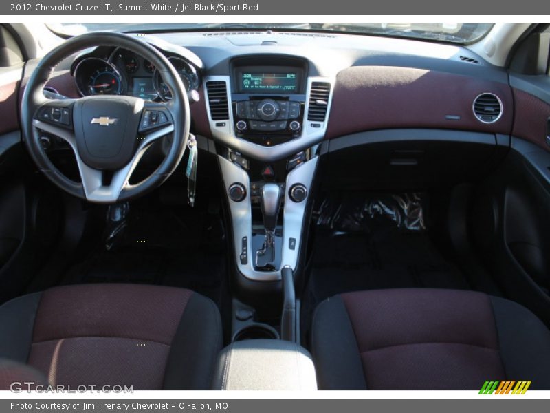 Summit White / Jet Black/Sport Red 2012 Chevrolet Cruze LT