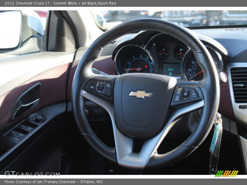 Summit White / Jet Black/Sport Red 2012 Chevrolet Cruze LT