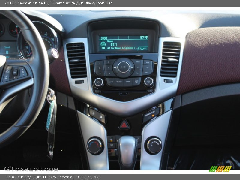 Summit White / Jet Black/Sport Red 2012 Chevrolet Cruze LT