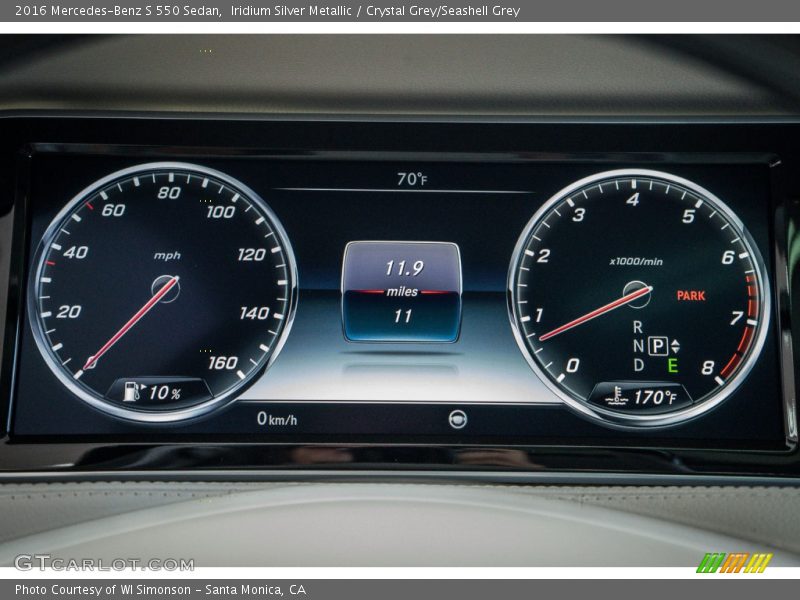 Iridium Silver Metallic / Crystal Grey/Seashell Grey 2016 Mercedes-Benz S 550 Sedan