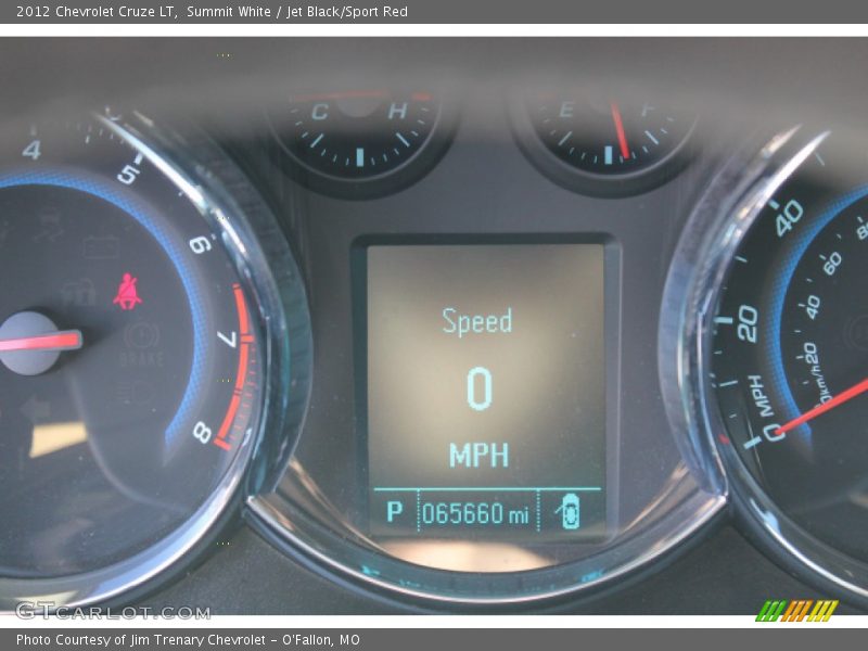 Summit White / Jet Black/Sport Red 2012 Chevrolet Cruze LT