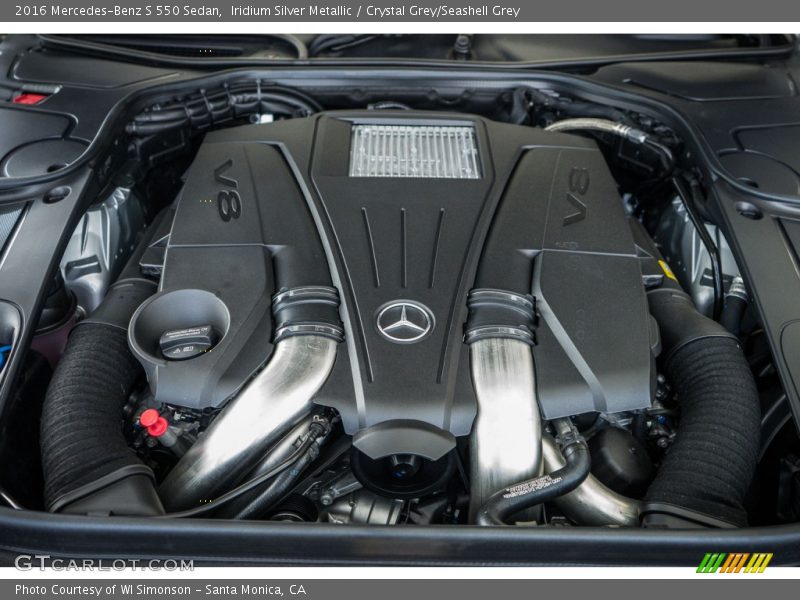 Iridium Silver Metallic / Crystal Grey/Seashell Grey 2016 Mercedes-Benz S 550 Sedan