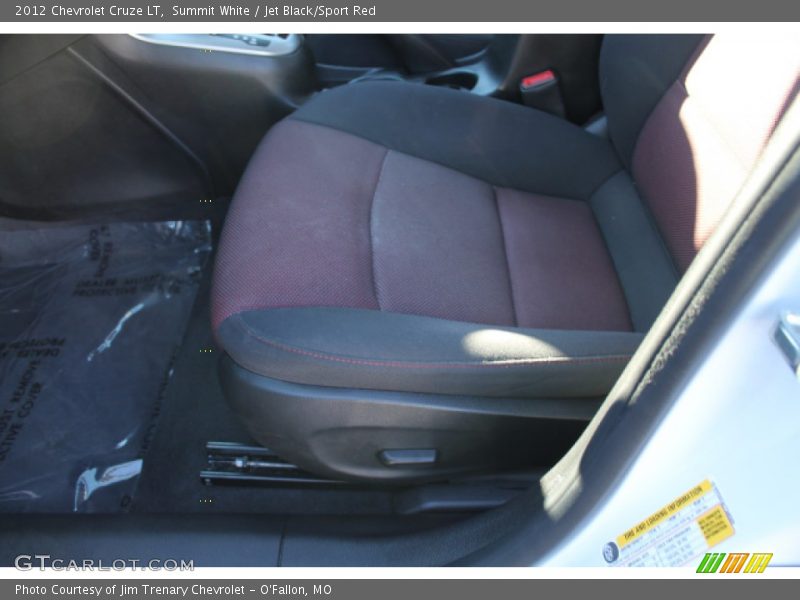 Summit White / Jet Black/Sport Red 2012 Chevrolet Cruze LT