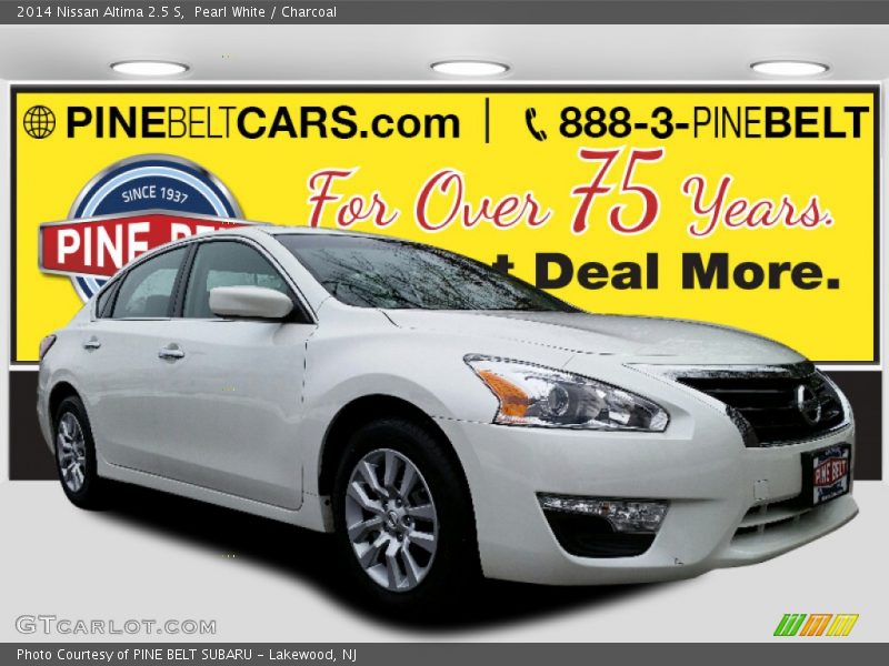 Pearl White / Charcoal 2014 Nissan Altima 2.5 S