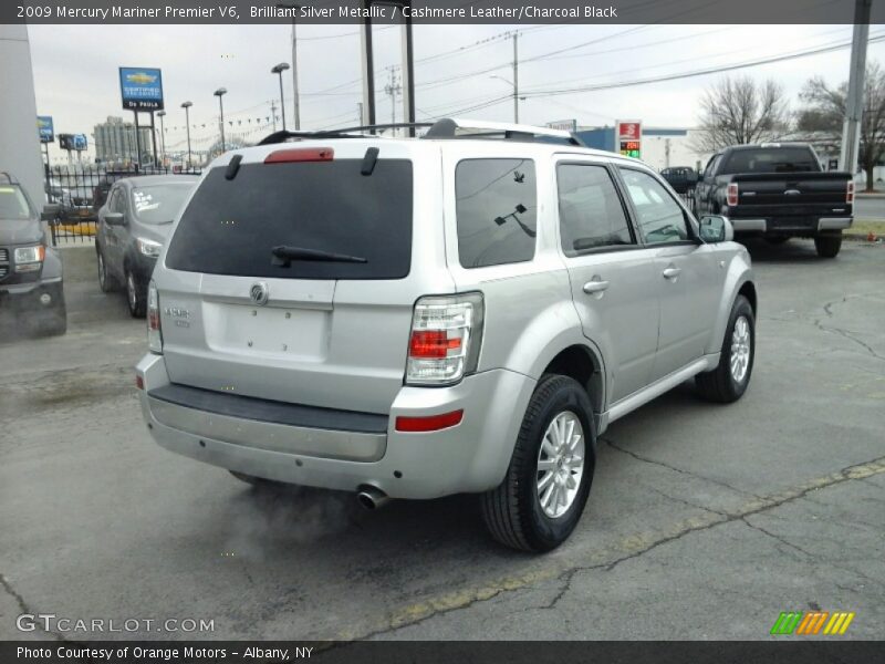 Brilliant Silver Metallic / Cashmere Leather/Charcoal Black 2009 Mercury Mariner Premier V6