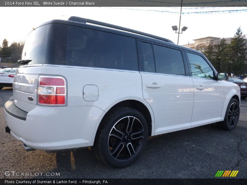 White Suede / Charcoal Black 2014 Ford Flex SEL