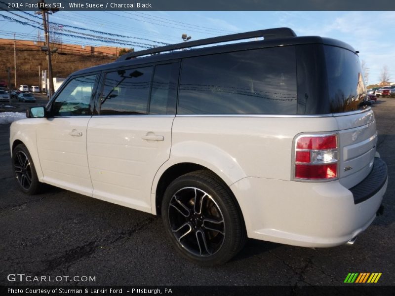 White Suede / Charcoal Black 2014 Ford Flex SEL