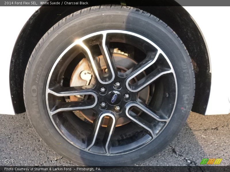 White Suede / Charcoal Black 2014 Ford Flex SEL