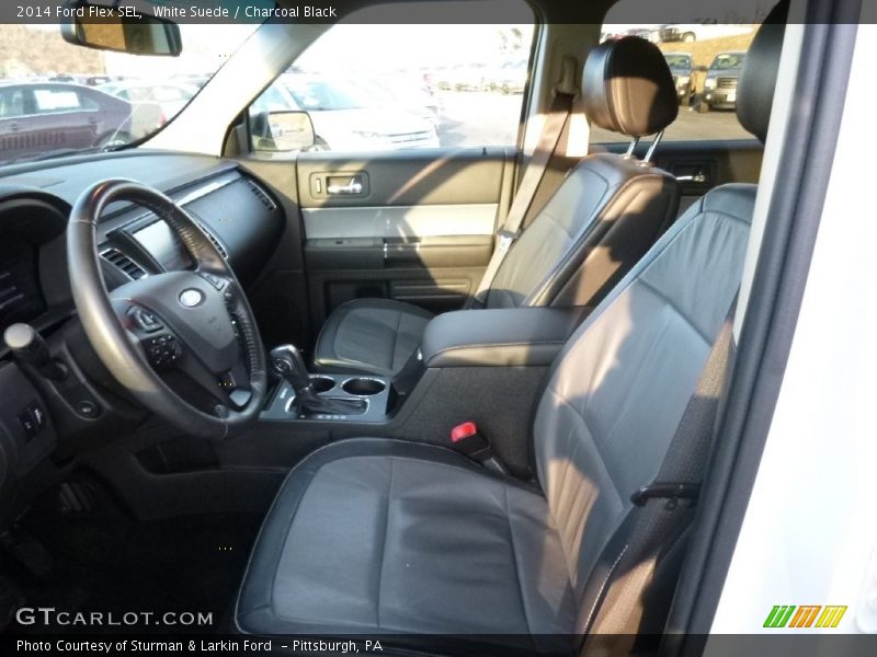 White Suede / Charcoal Black 2014 Ford Flex SEL