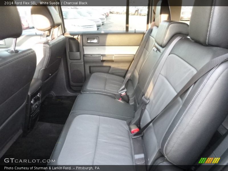 White Suede / Charcoal Black 2014 Ford Flex SEL