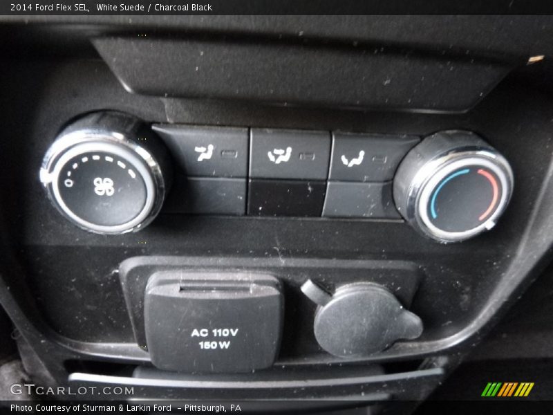 White Suede / Charcoal Black 2014 Ford Flex SEL