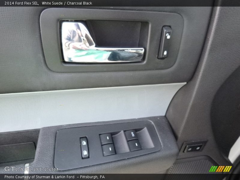 White Suede / Charcoal Black 2014 Ford Flex SEL
