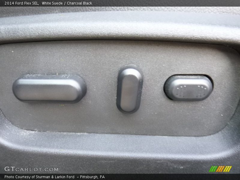 White Suede / Charcoal Black 2014 Ford Flex SEL