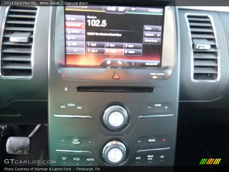 White Suede / Charcoal Black 2014 Ford Flex SEL