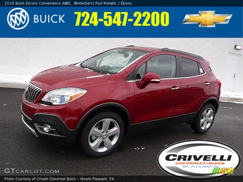 Winterberry Red Metallic / Ebony 2016 Buick Encore Convenience AWD