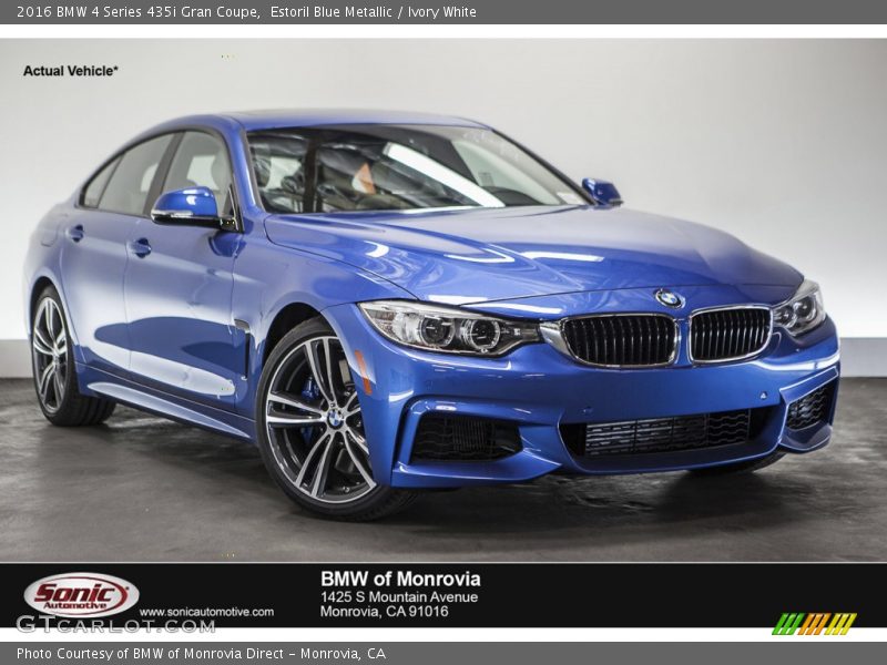 Estoril Blue Metallic / Ivory White 2016 BMW 4 Series 435i Gran Coupe