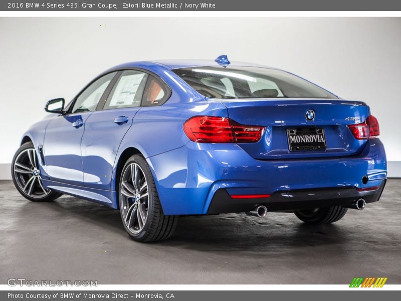Estoril Blue Metallic / Ivory White 2016 BMW 4 Series 435i Gran Coupe