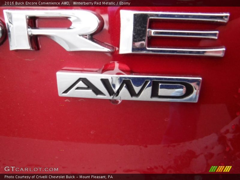 Winterberry Red Metallic / Ebony 2016 Buick Encore Convenience AWD