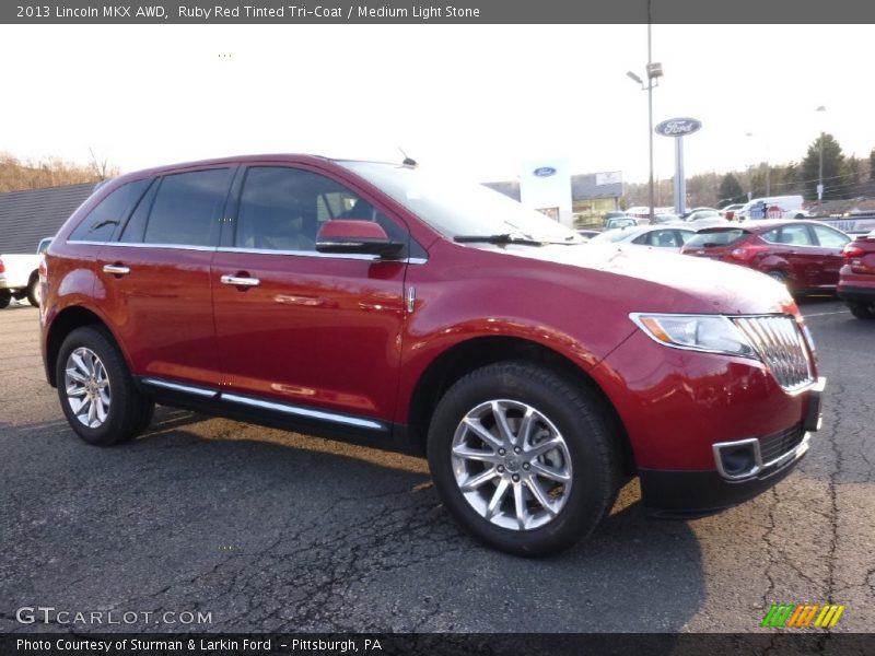 Ruby Red Tinted Tri-Coat / Medium Light Stone 2013 Lincoln MKX AWD