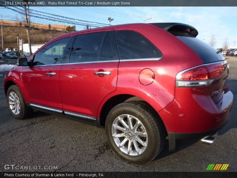 Ruby Red Tinted Tri-Coat / Medium Light Stone 2013 Lincoln MKX AWD