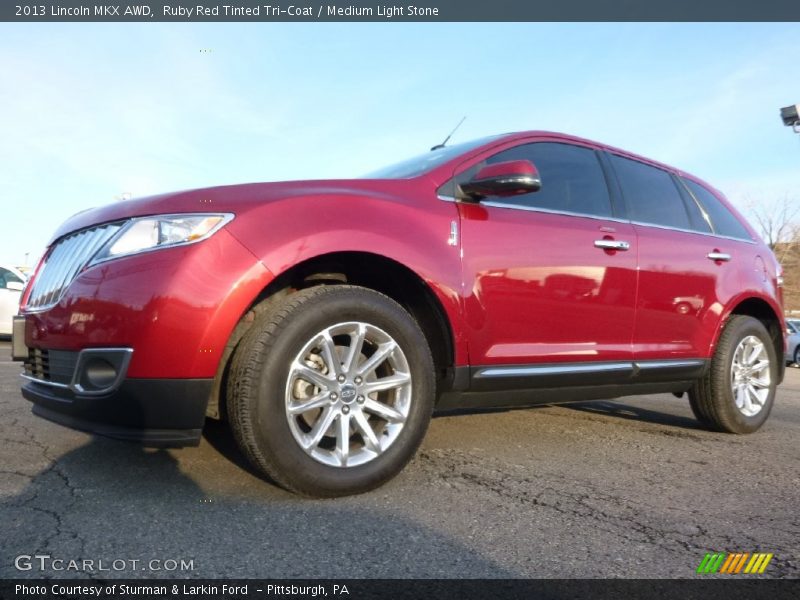 Ruby Red Tinted Tri-Coat / Medium Light Stone 2013 Lincoln MKX AWD