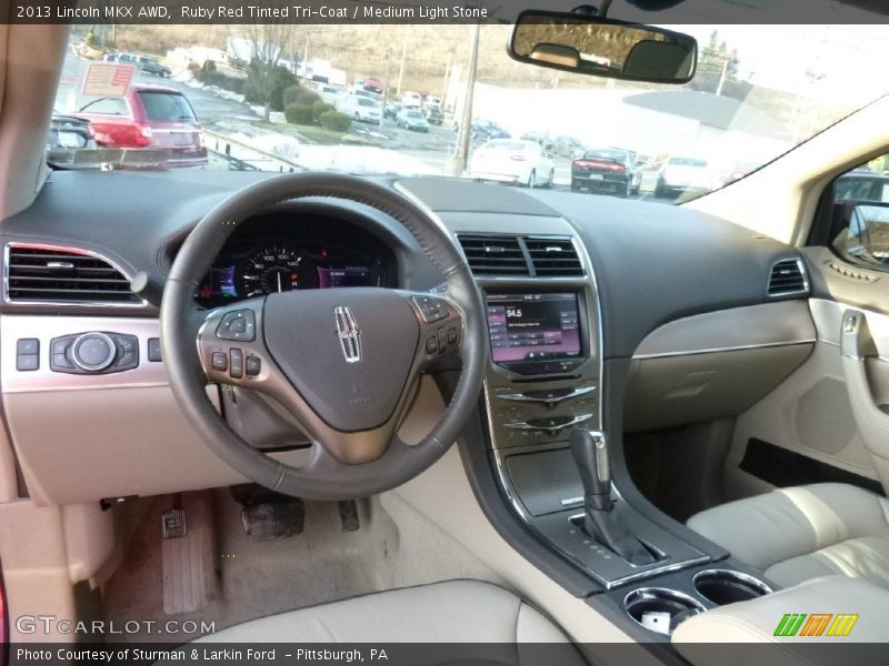 Ruby Red Tinted Tri-Coat / Medium Light Stone 2013 Lincoln MKX AWD