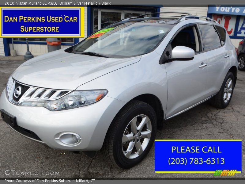 Brilliant Silver Metallic / Black 2010 Nissan Murano SL AWD