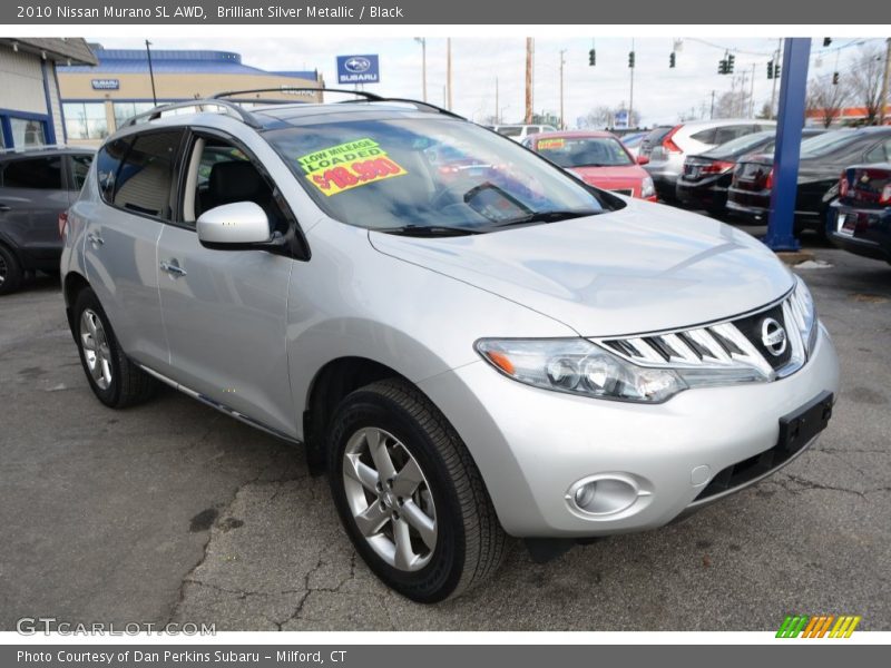 Brilliant Silver Metallic / Black 2010 Nissan Murano SL AWD