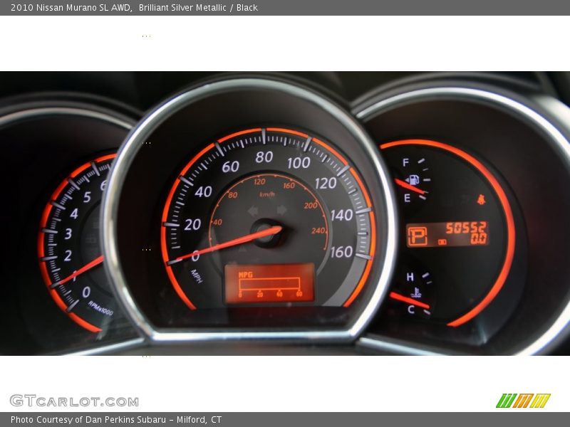 Brilliant Silver Metallic / Black 2010 Nissan Murano SL AWD