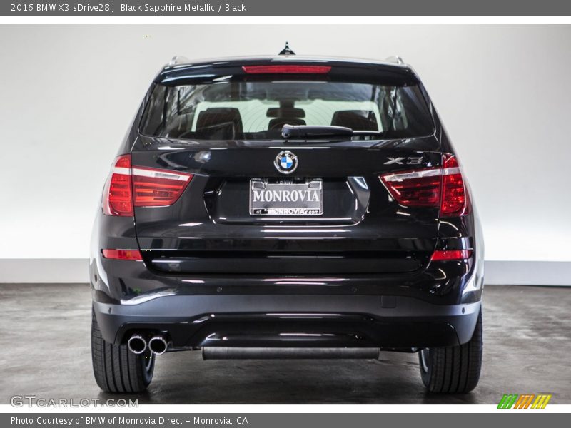 Black Sapphire Metallic / Black 2016 BMW X3 sDrive28i