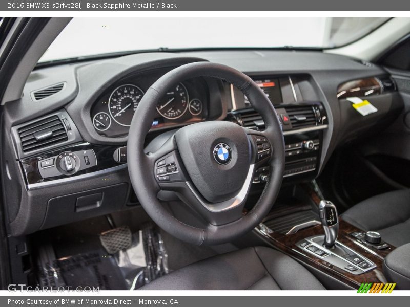 Black Sapphire Metallic / Black 2016 BMW X3 sDrive28i