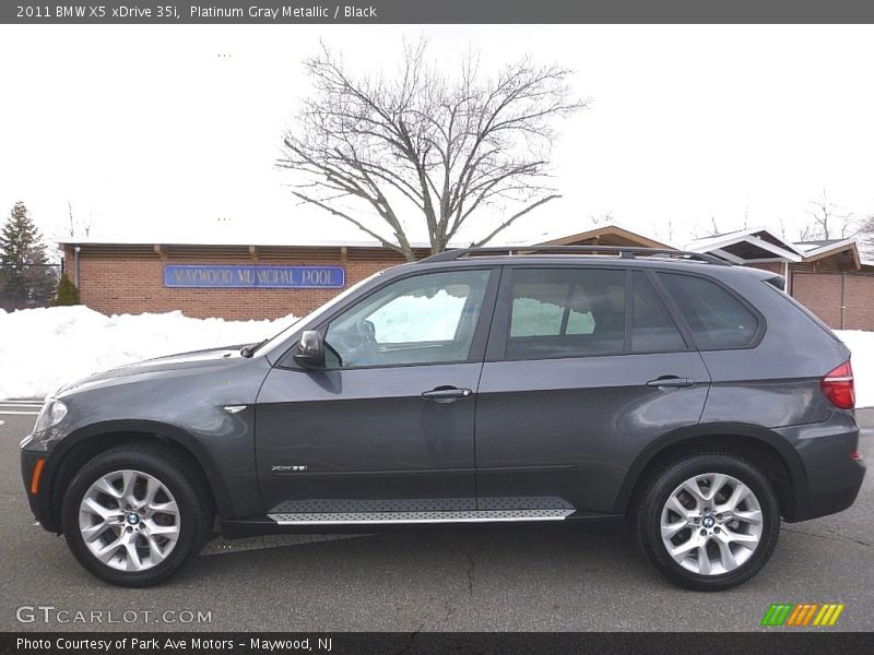 Platinum Gray Metallic / Black 2011 BMW X5 xDrive 35i