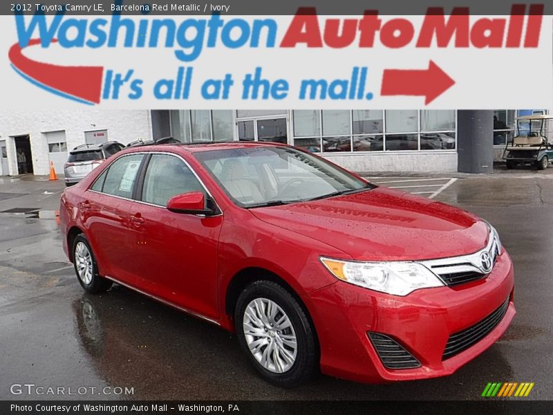 Barcelona Red Metallic / Ivory 2012 Toyota Camry LE