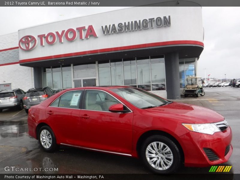 Barcelona Red Metallic / Ivory 2012 Toyota Camry LE