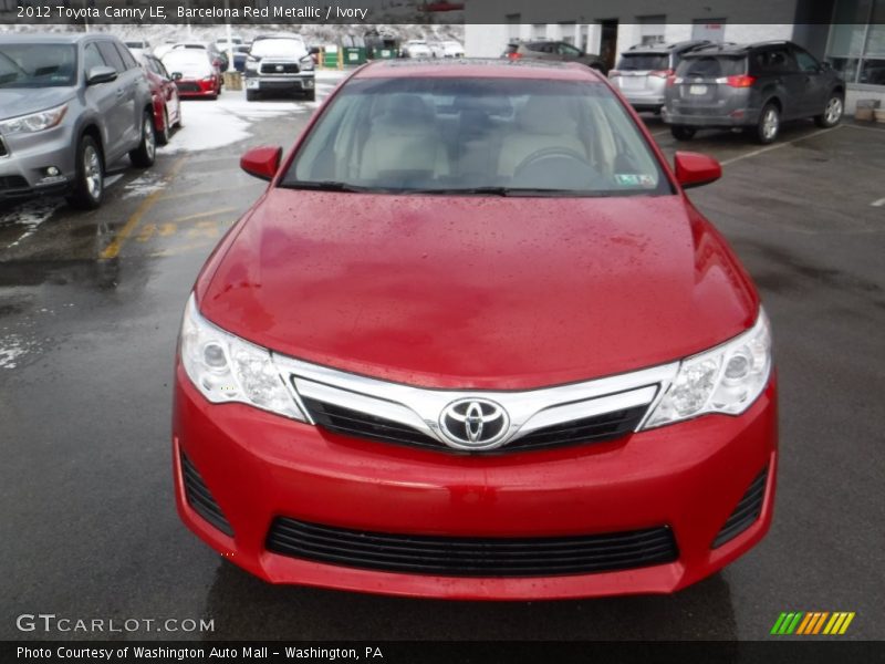 Barcelona Red Metallic / Ivory 2012 Toyota Camry LE