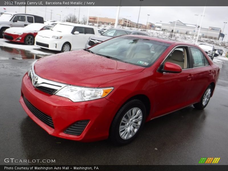 Barcelona Red Metallic / Ivory 2012 Toyota Camry LE