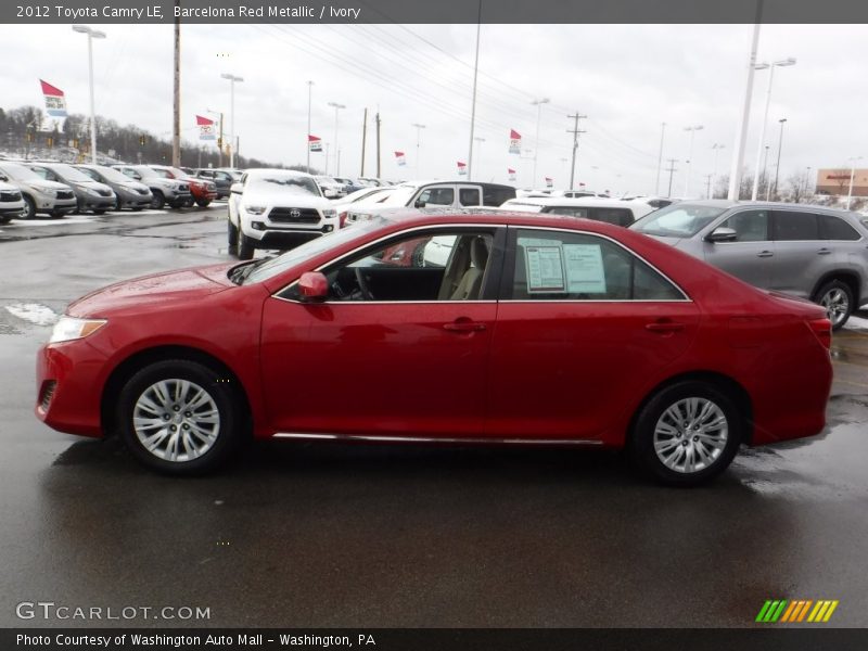 Barcelona Red Metallic / Ivory 2012 Toyota Camry LE