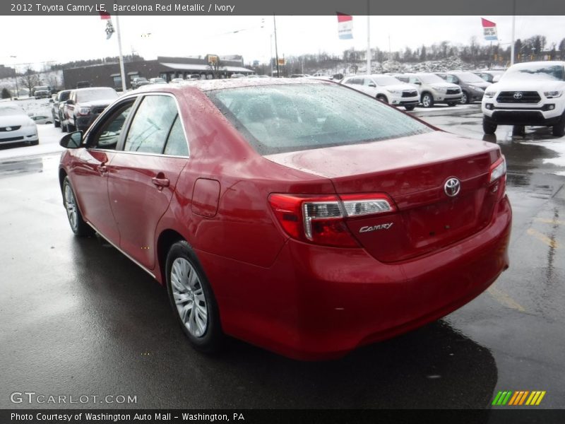 Barcelona Red Metallic / Ivory 2012 Toyota Camry LE