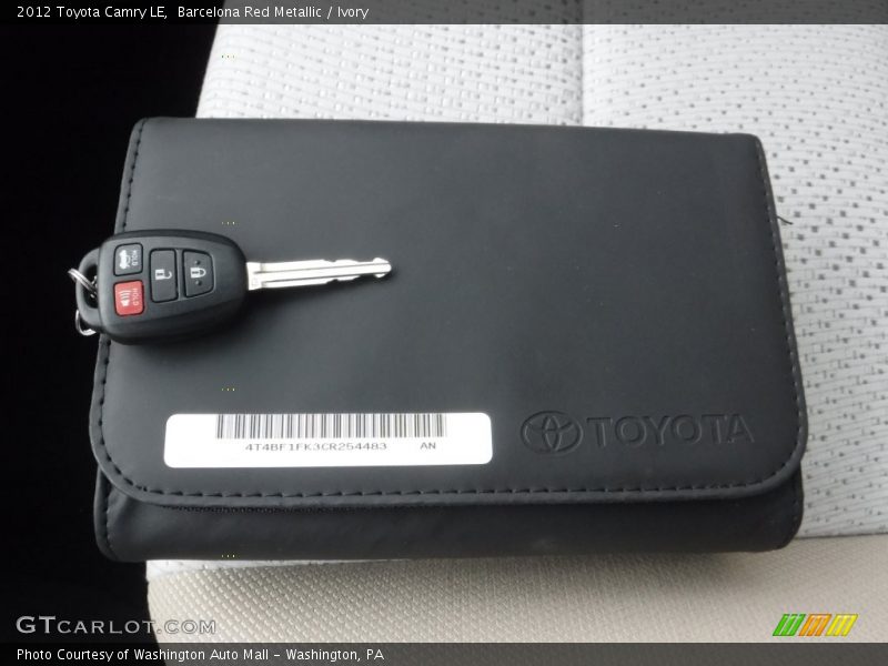 Barcelona Red Metallic / Ivory 2012 Toyota Camry LE